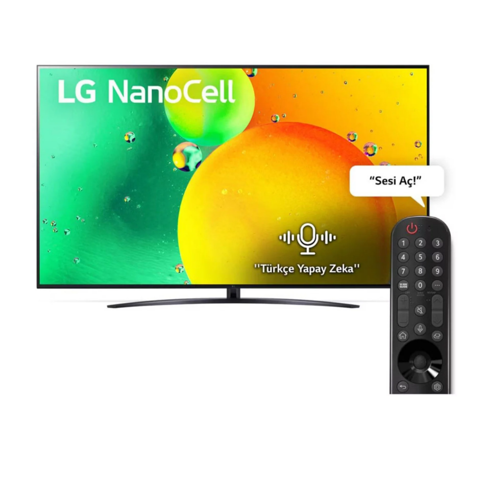 LG 50NANO766QA.APEZ 126 Cm Nanocell Uhd 4K HDR10 Pro Webos Smart Dahili Uydulu Tv (Sihirli Kumanda)