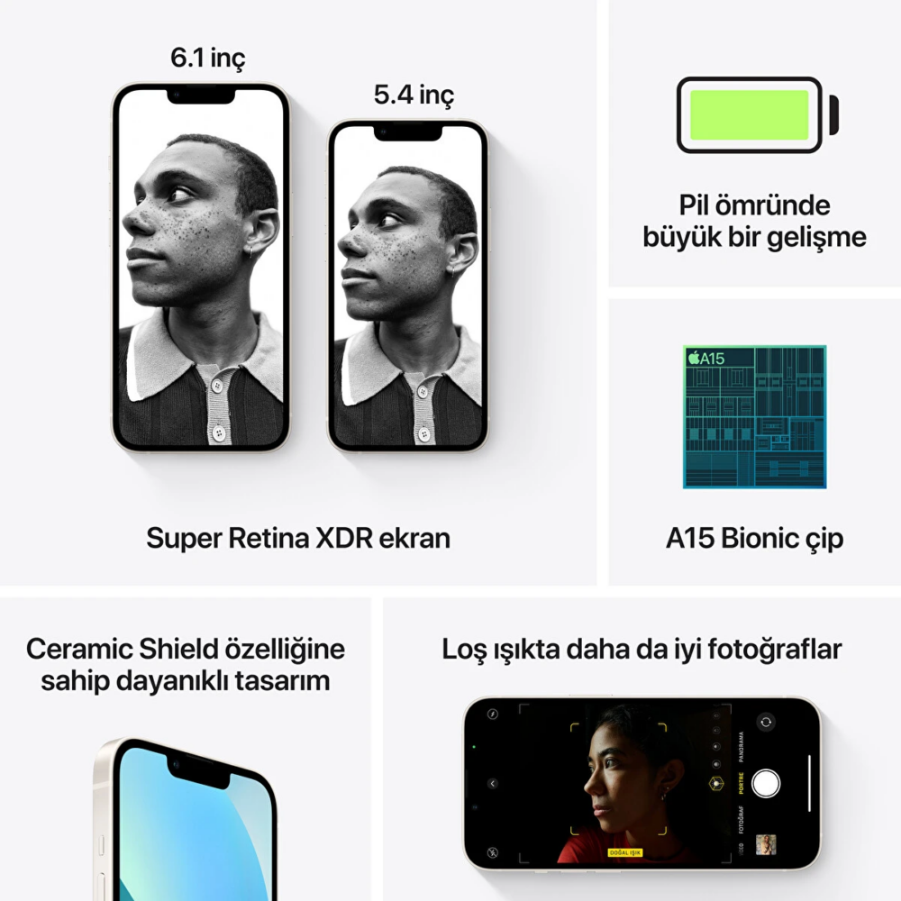 Apple iPhone 13 128GB Starlight Akıllı Telefon - Görsel 4