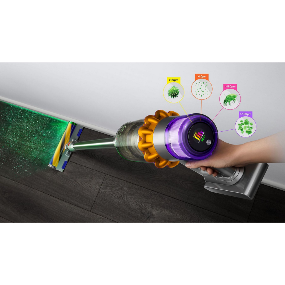 DYSON V15 Detect Kablosuz Şarjlı Dikey Süpürge Sarı Nikel - Görsel 2