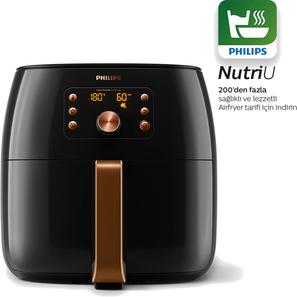 PHILIPS HD9867/90 2225W Airfryer Siyah Rose - Görsel 2